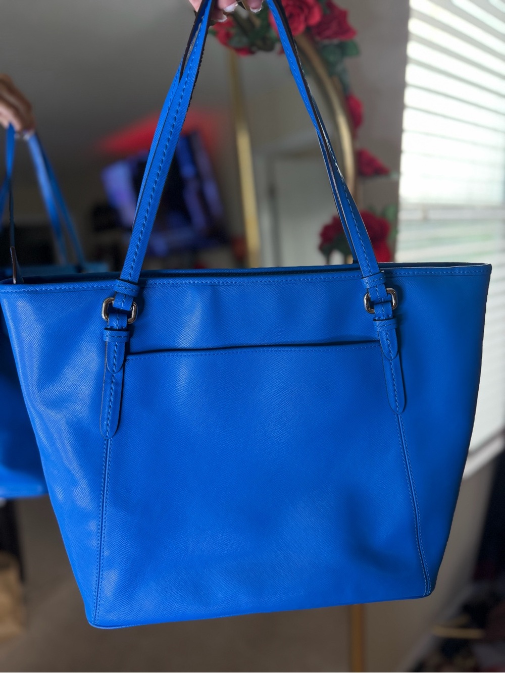 π Coach City Tote F27849 Bright Blue Saffiano Leather Shoulder Bag π - Picture 8 of 16